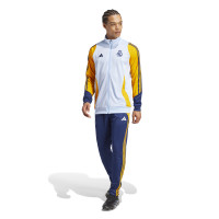 adidas Real Madrid Survêtement Full-Zip 2024-2025 Bleu Clair Bleu Foncé Jaune