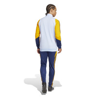 adidas Real Madrid Survêtement Full-Zip 2024-2025 Bleu Clair Bleu Foncé Jaune