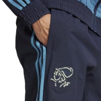 adidas Ajax Culturewear Pantalon d'Entraînement Woven 2024-2025 Bleu Bleu Clair Jaune