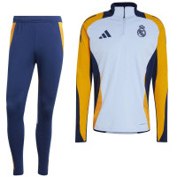 adidas Real Madrid Survêtement 1/4-Zip 2024-2025 Bleu Clair Bleu Foncé