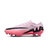 Nike Zoom Mercurial Vapor 15 Elite Gazon Naturel Chaussures de Foot (FG) Rose Clair Rose Vif Noir