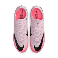 Nike Zoom Mercurial Vapor 15 Elite Gazon Naturel Chaussures de Foot (FG) Rose Clair Rose Vif Noir