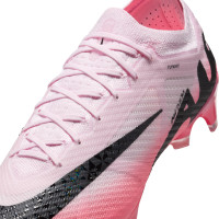 Nike Zoom Mercurial Vapor 15 Elite Gazon Naturel Chaussures de Foot (FG) Rose Clair Rose Vif Noir