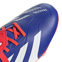 adidas Predator League FT Gazon Naturel Chaussures de Foot (FG) Bleu Blanc Rouge