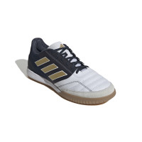 Chaussures de football en salle Adidas Top Sala Competition (IN) blanches, bleu foncé, or