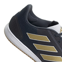 Chaussures de football en salle Adidas Top Sala Competition (IN) blanches, bleu foncé, or