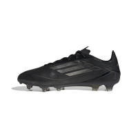 adidas F50 Pro Gazon Naturel Chaussures de Foot (FG) Noir Gris Doré