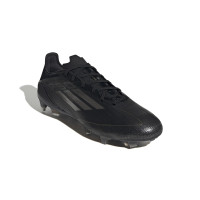 adidas F50 Pro Gazon Naturel Chaussures de Foot (FG) Noir Gris Doré