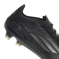 adidas F50 Pro Gazon Naturel Chaussures de Foot (FG) Noir Gris Doré