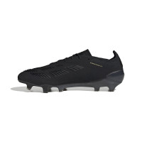 adidas Predator Elite Gazon Naturel Chaussures de Foot (FG) Noir Gris Doré