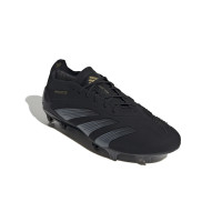 adidas Predator Elite Gazon Naturel Chaussures de Foot (FG) Noir Gris Doré