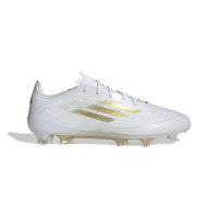 adidas F50 Elite Gazon Naturel Chaussures de Foot (FG) Blanc Doré