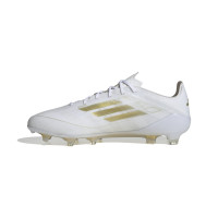 adidas F50 Elite Gazon Naturel Chaussures de Foot (FG) Blanc Doré