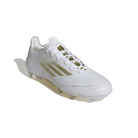 adidas F50 Elite Gazon Naturel Chaussures de Foot (FG) Blanc Doré