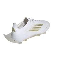 adidas F50 Elite Gazon Naturel Chaussures de Foot (FG) Blanc Doré