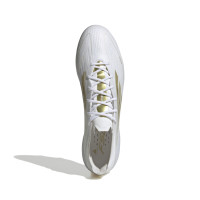 adidas F50 Elite Gazon Naturel Chaussures de Foot (FG) Blanc Doré