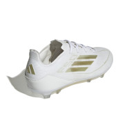 adidas F50 Pro Gras Voetbalschoenen (FG) Kids Wit Goud