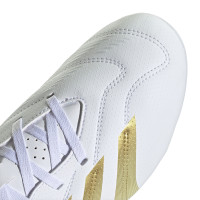 adidas Predator Club Gazon Naturel Gazon Artificiel Chaussures de Foot (FxG) Blanc Doré