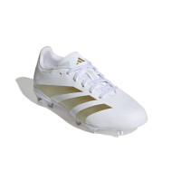 adidas Predator League Gazon Naturel Chaussures de Foot (FG) Enfants Blanc Doré