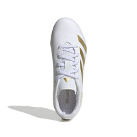 adidas Predator League Gazon Naturel Chaussures de Foot (FG) Enfants Blanc Doré