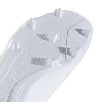 adidas Predator League Gazon Naturel Chaussures de Foot (FG) Enfants Blanc Doré