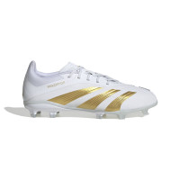 adidas Predator Elite Gazon Naturel Chaussures de Foot (FG) Enfants Blanc Doré