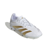 adidas Predator Elite Gazon Naturel Chaussures de Foot (FG) Enfants Blanc Doré