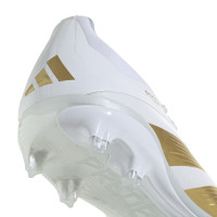 adidas Predator Elite Gazon Naturel Chaussures de Foot (FG) Enfants Blanc Doré