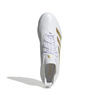 adidas Predator League Gazon Naturel Gazon Artificiel Chaussures de Foot (MG) Blanc Doré