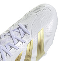 adidas Predator League Gazon Naturel Gazon Artificiel Chaussures de Foot (MG) Blanc Doré