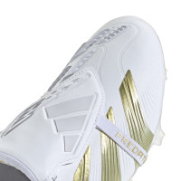 adidas Predator Elite FT Gazon Naturel Chaussures de Foot (FG) Blanc Doré