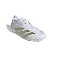 adidas Predator Elite Gazon Naturel Chaussures de Foot (FG) Blanc Doré