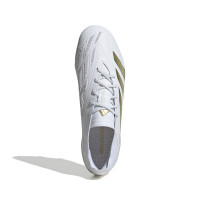 adidas Predator Elite Gazon Naturel Chaussures de Foot (FG) Blanc Doré