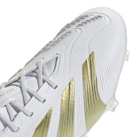 adidas Predator Elite Gazon Naturel Chaussures de Foot (FG) Blanc Doré