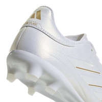 adidas Copa Pure 2 League Gazon Naturel Chaussures de Foot (FG) Enfants Blanc Doré