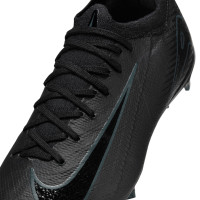 Nike Zoom Mercurial Vapor 16 Pro Gazon Naturel Chaussures de Foot (FG) Enfants Noir Vert Foncé