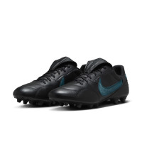 Nike Premier III Gazon Naturel Chaussures de Foot (FG) Noir Vert Foncé