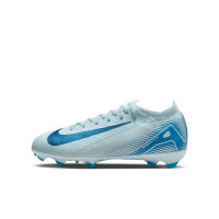 Nike Zoom Mercurial Vapor 16 Pro Gazon Naturel Chaussures de Foot (FG) Enfants Bleu Clair Bleu