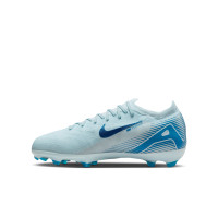 Nike Zoom Mercurial Vapor 16 Pro Gazon Naturel Chaussures de Foot (FG) Enfants Bleu Clair Bleu