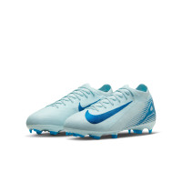 Nike Zoom Mercurial Vapor 16 Pro Gazon Naturel Chaussures de Foot (FG) Enfants Bleu Clair Bleu