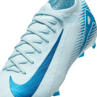 Nike Zoom Mercurial Vapor 16 Pro Gazon Naturel Chaussures de Foot (FG) Enfants Bleu Clair Bleu