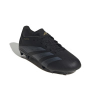 adidas Predator League Gazon Naturel Chaussures de Foot (FG) Enfants Noir Gris Doré