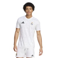 adidas Real Madrid Pre-Match Maillot d'Entraînement 2024-2025 Blanc Gris