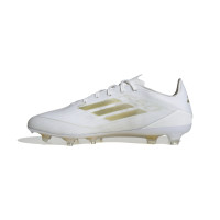 adidas F50 Pro Gazon Naturel Chaussures de Foot (FG) Blanc Doré