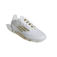 adidas F50 Pro Gazon Naturel Chaussures de Foot (FG) Blanc Doré