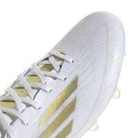 adidas F50 Pro Gazon Naturel Chaussures de Foot (FG) Blanc Doré