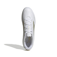 adidas F50 Club Gazon Naturel Gazon Artificiel Chaussures de Foot (FxG) Blanc Doré