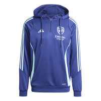 adidas Arsenal Track Sweat à Capuche 2024-2025 Bleu Foncé Bleu Clair