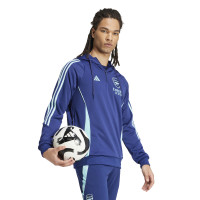 adidas Arsenal Track Hoodie Trainingspak 2024-2025 Donkerblauw Lichtblauw