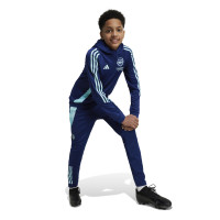 adidas Arsenal Track Sweat à Capuche 2024-2025 Enfants Bleu Foncé Bleu Clair